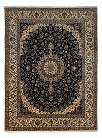 Alfombra persa - Nain - 350 x 258 cm - azul oscuro