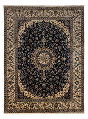 Alfombra persa - Nain - 350 x 258 cm - azul oscuro