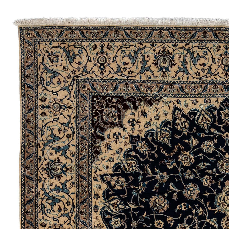 Alfombra persa - Nain - 350 x 258 cm - azul oscuro