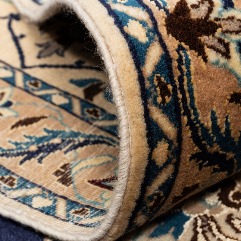 Alfombra persa - Nain - 350 x 258 cm - azul oscuro