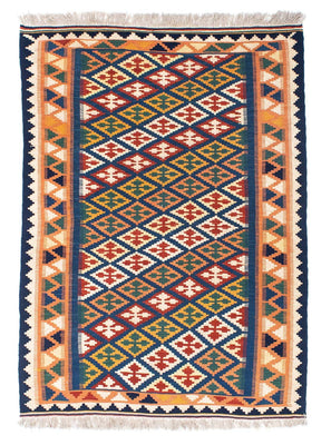 Alfombra Kelim - Oriental - 156 x 110 cm - azul