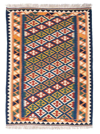 Alfombra Kelim - Oriental - 156 x 110 cm - azul