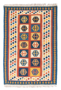 Alfombra Kelim - Oriental - 145 x 100 cm - azul