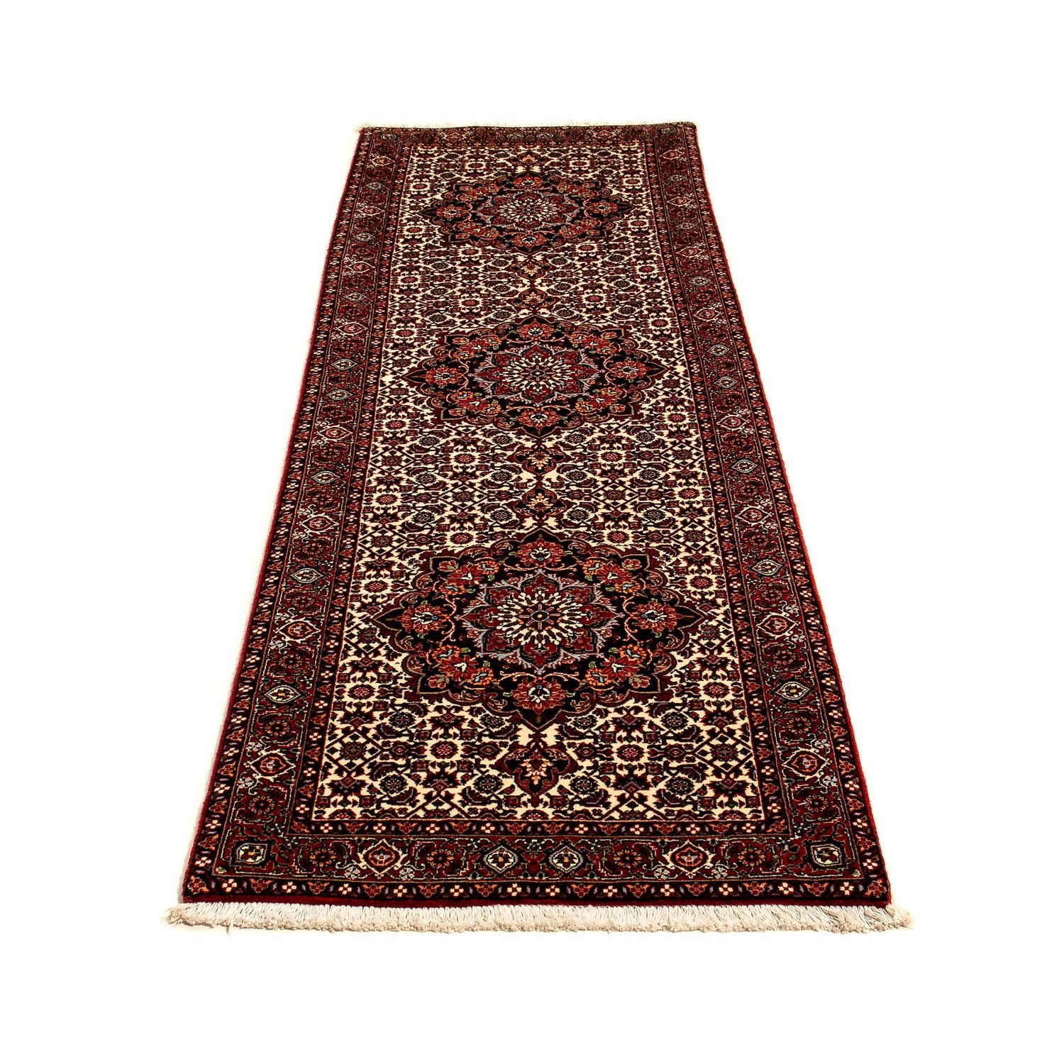 Alfombra de pasillo Alfombra persa - Bidjar - 248 x 70 cm - beige