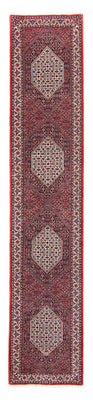 Alfombra de pasillo Alfombra persa - Bidjar - 415 x 82 cm - rojo oscuro