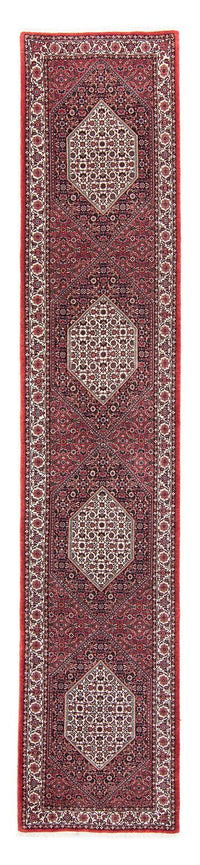 Alfombra de pasillo Alfombra persa - Bidjar - 415 x 82 cm - rojo oscuro