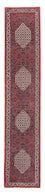 Alfombra de pasillo Alfombra persa - Bidjar - 415 x 82 cm - rojo oscuro
