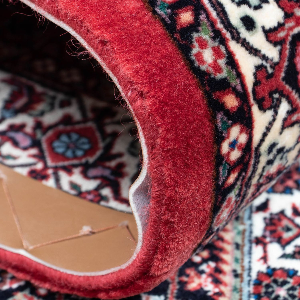 Alfombra de pasillo Alfombra persa - Bidjar - 415 x 82 cm - rojo oscuro