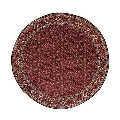 Alfombra persa - Bidjar redondo  - 200 x 200 cm - rojo oscuro