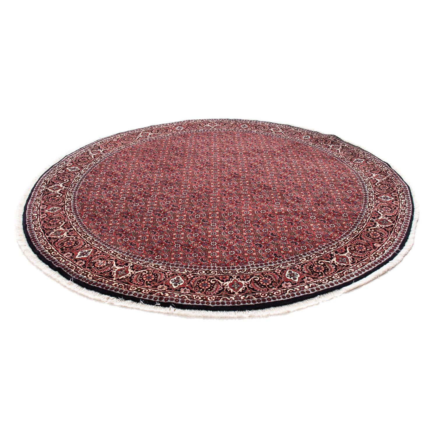 Alfombra persa - Bidjar redondo  - 200 x 200 cm - rojo oscuro