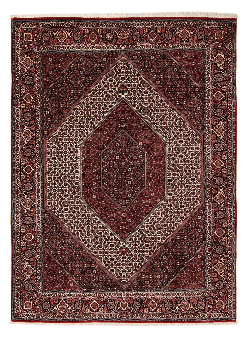 Alfombra persa - Bidjar - 267 x 201 cm - rojo oscuro