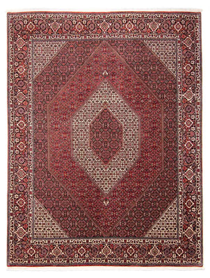 Alfombra persa - Bidjar - 297 x 250 cm - rojo oscuro