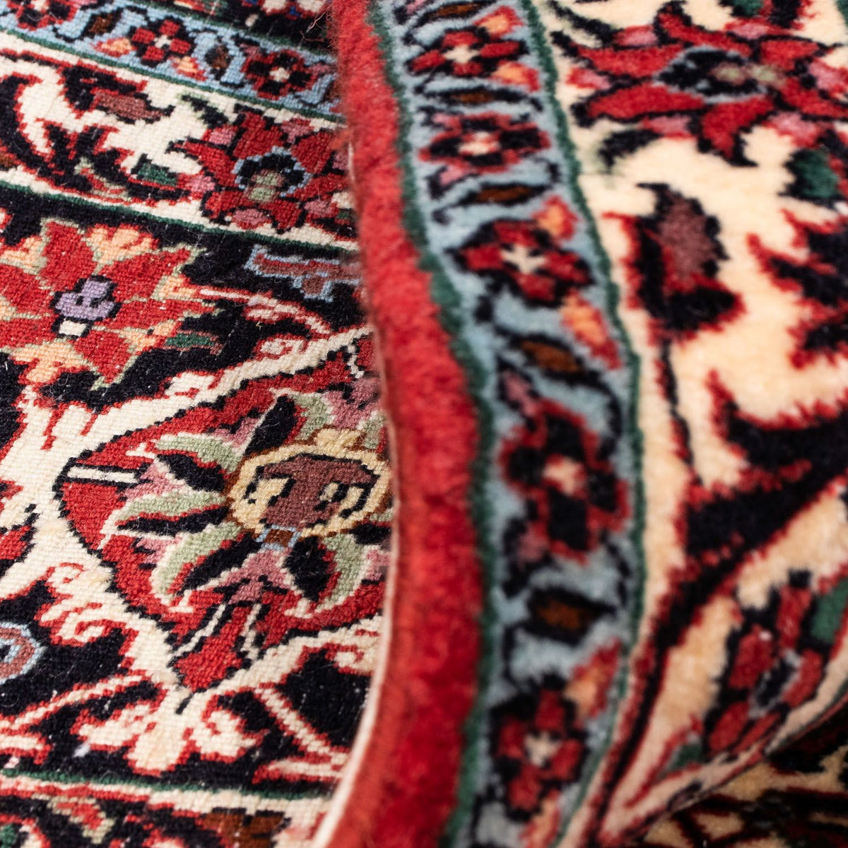 Alfombra persa - Bidjar - 297 x 250 cm - rojo oscuro