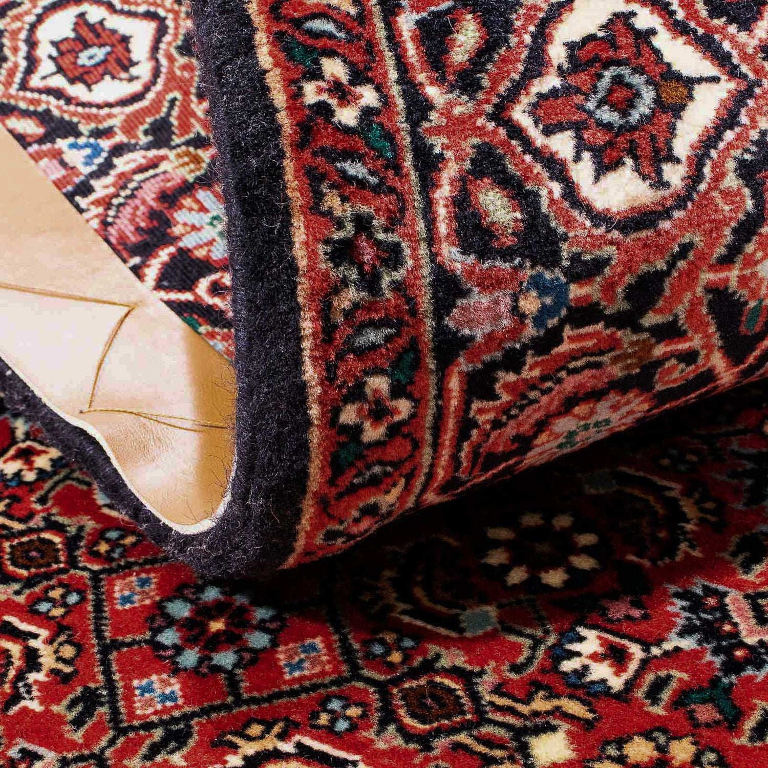 Alfombra persa - Bidjar - 170 x 110 cm - rojo claro