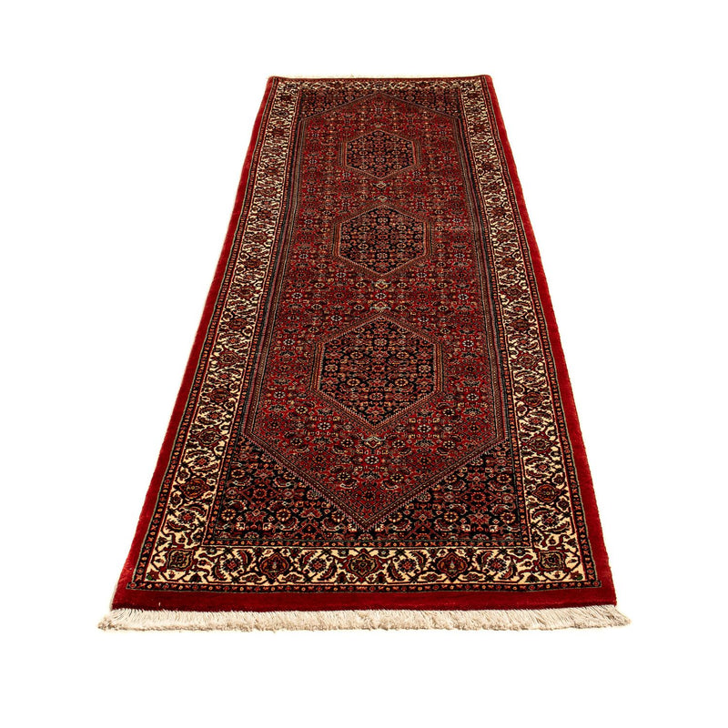 Alfombra de pasillo Alfombra persa - Bidjar - 277 x 80 cm - rojo oscuro