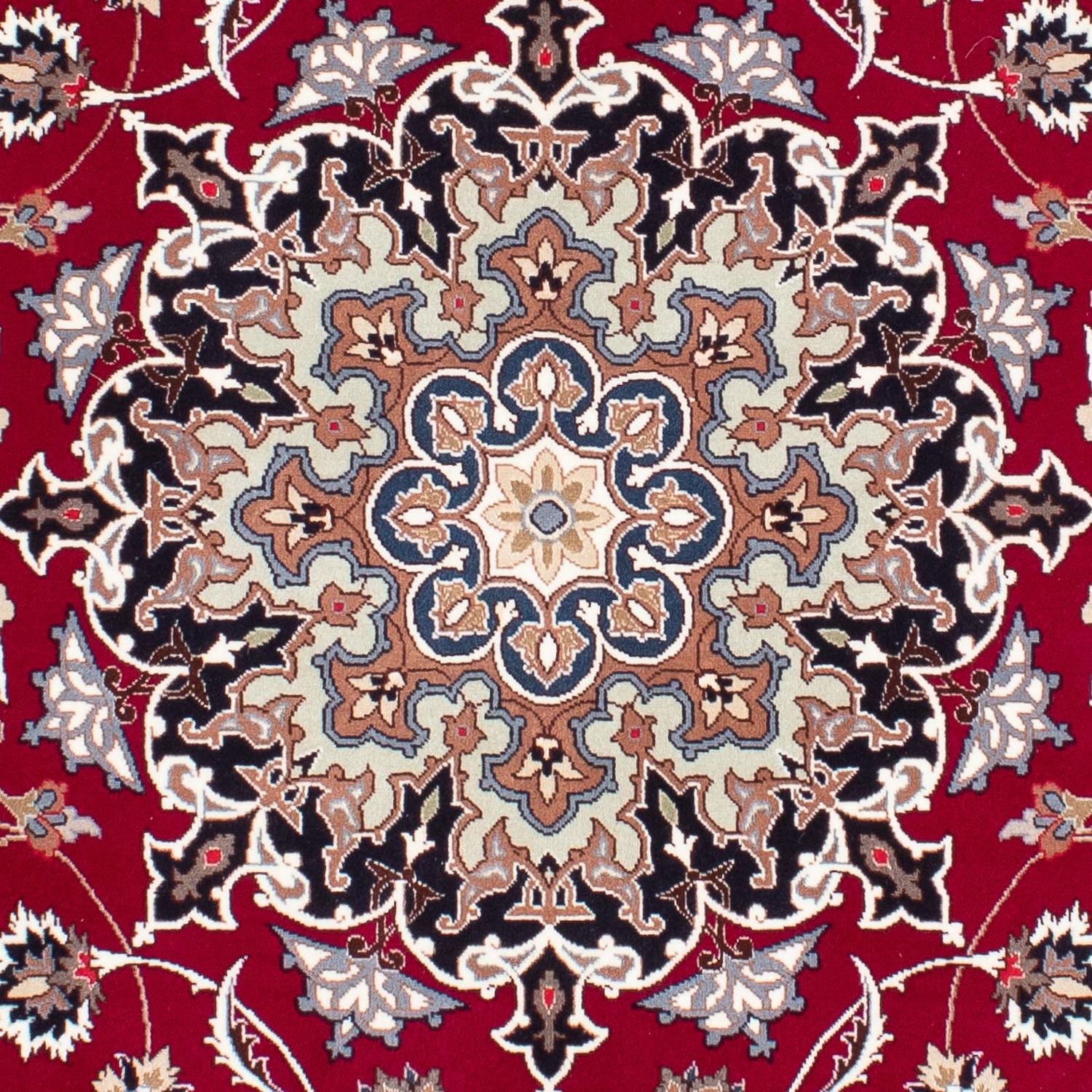 Alfombra Persa - Tabriz - Real - 198 x 154 cm - rojo oscuro