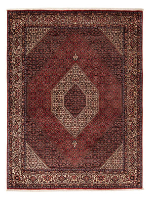 Alfombra persa - Bidjar - 259 x 201 cm - rojo oscuro