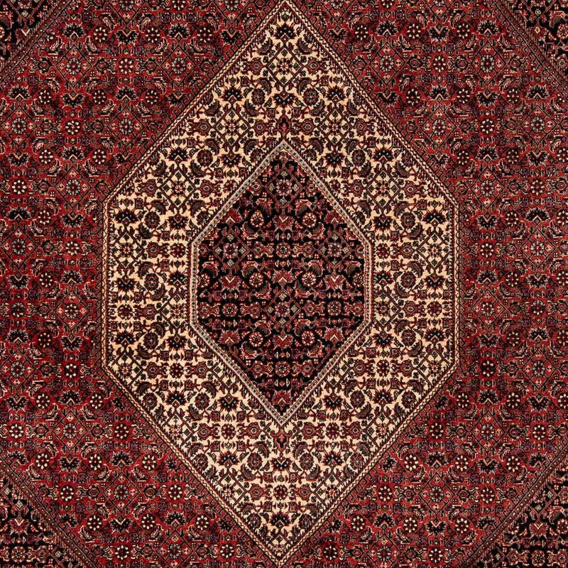Alfombra persa - Bidjar - 259 x 201 cm - rojo oscuro