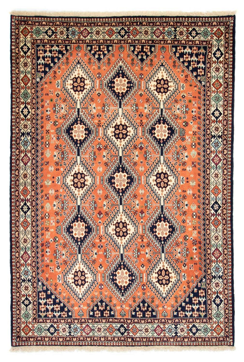Alfombra persa - Nómada - 226 x 155 cm - salmón