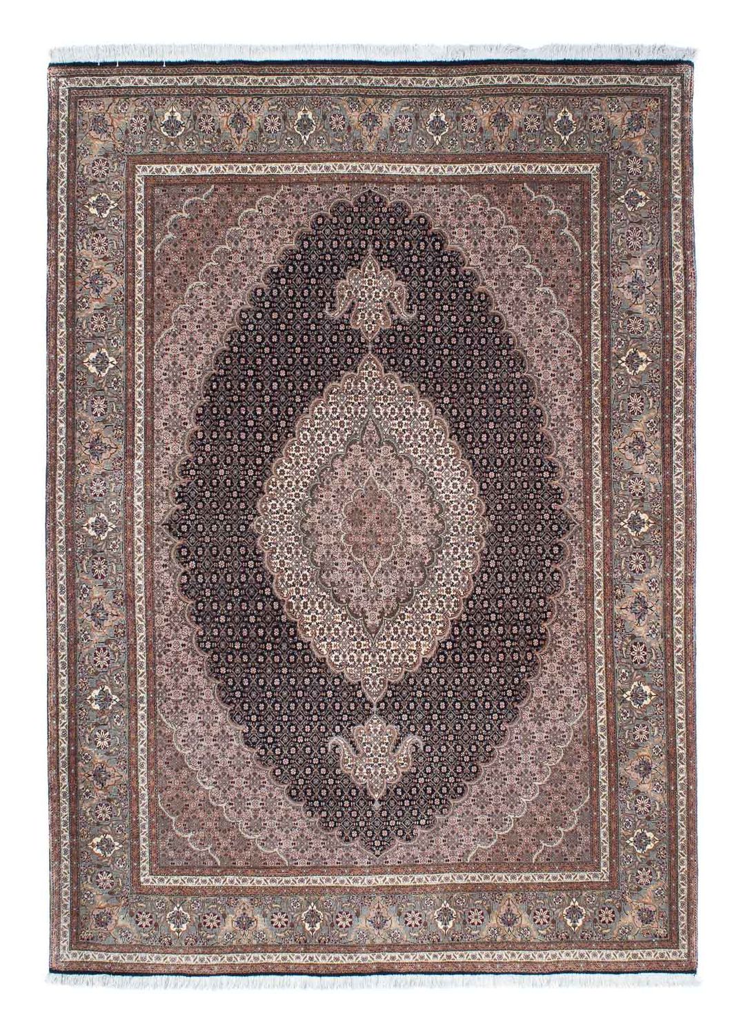 Alfombra persa - Tabriz - 209 x 152 cm - marrón claro