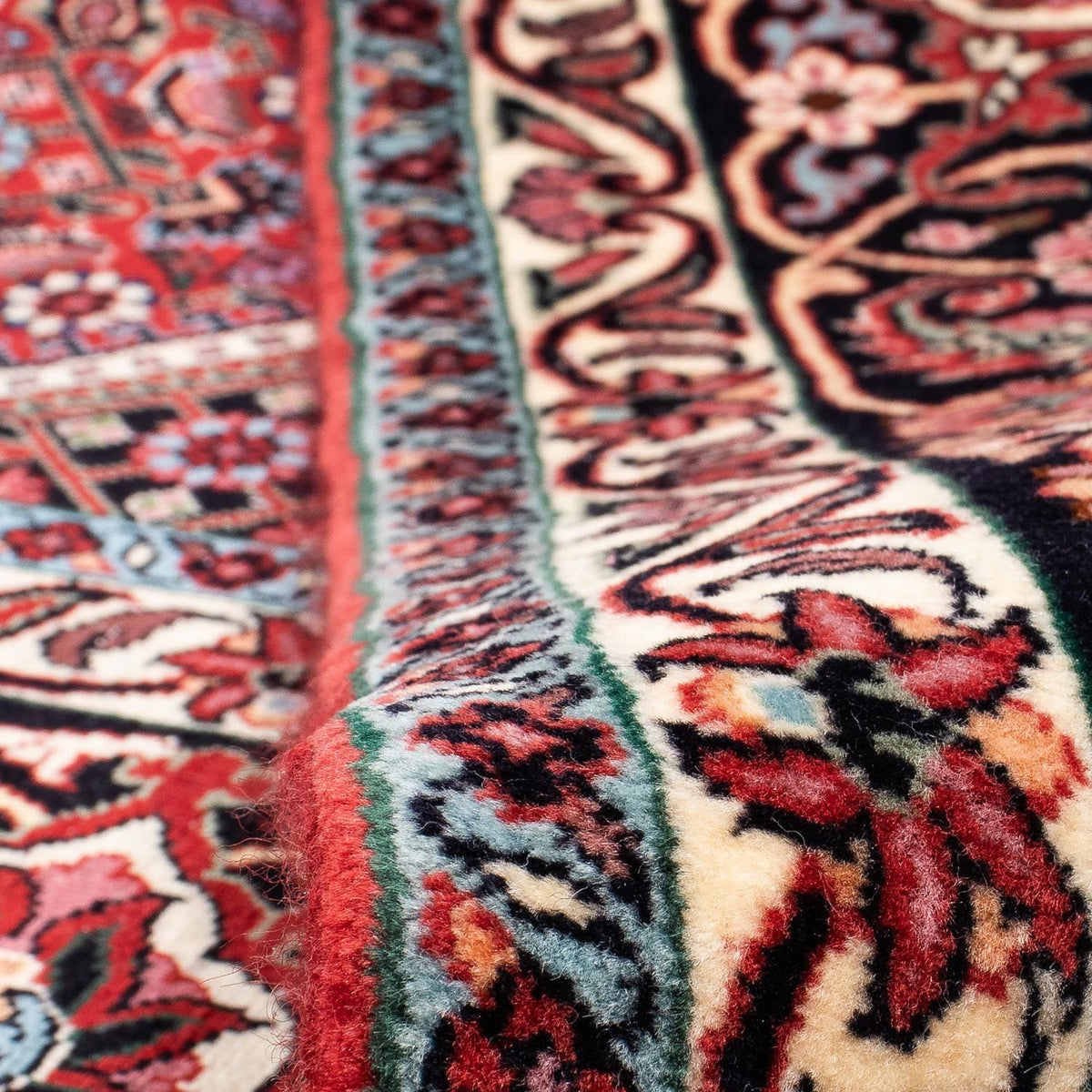 Alfombra persa - Bidjar - 295 x 253 cm - rojo oscuro