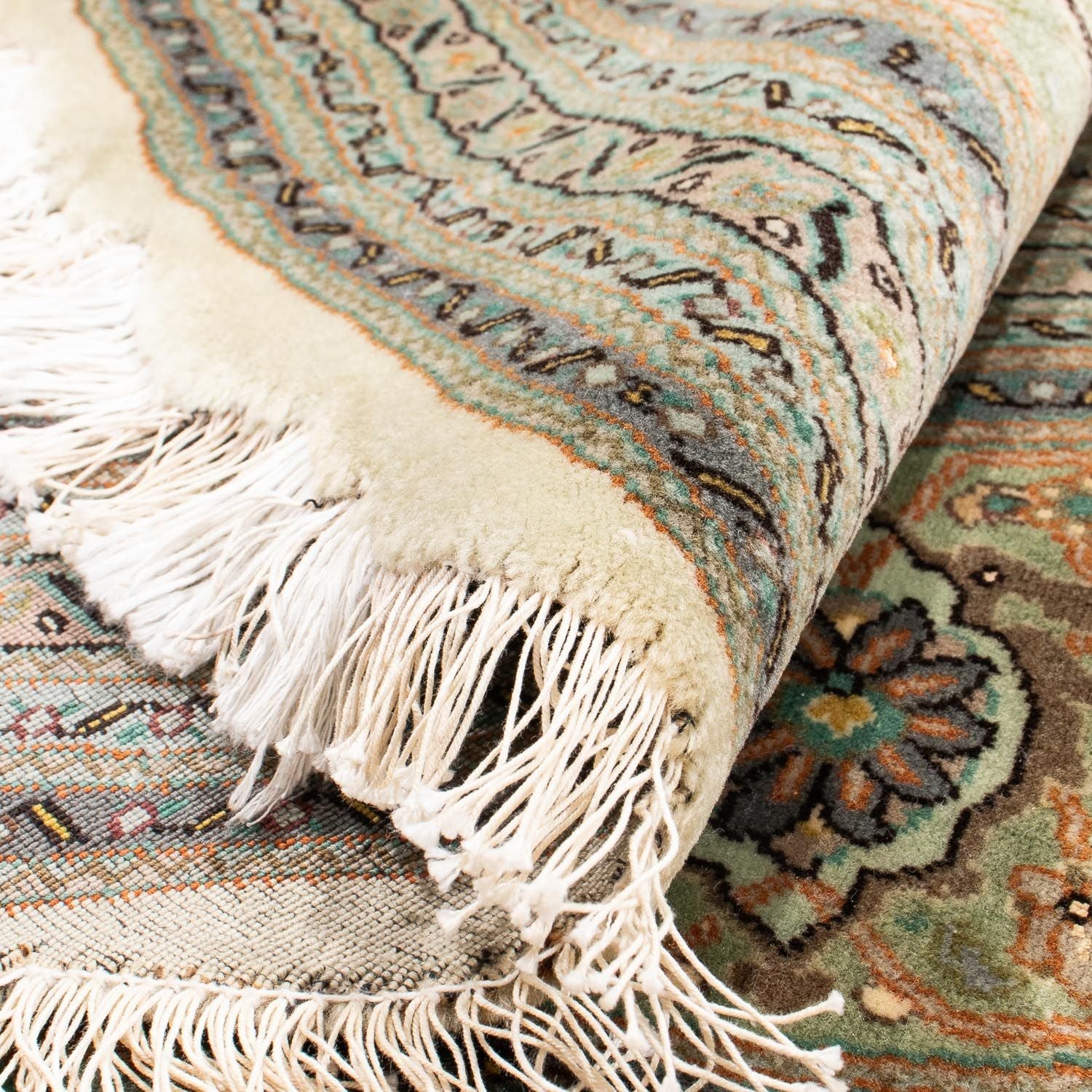 Alfombra Persa - Tabriz - Real redondo  - 195 x 195 cm - beige