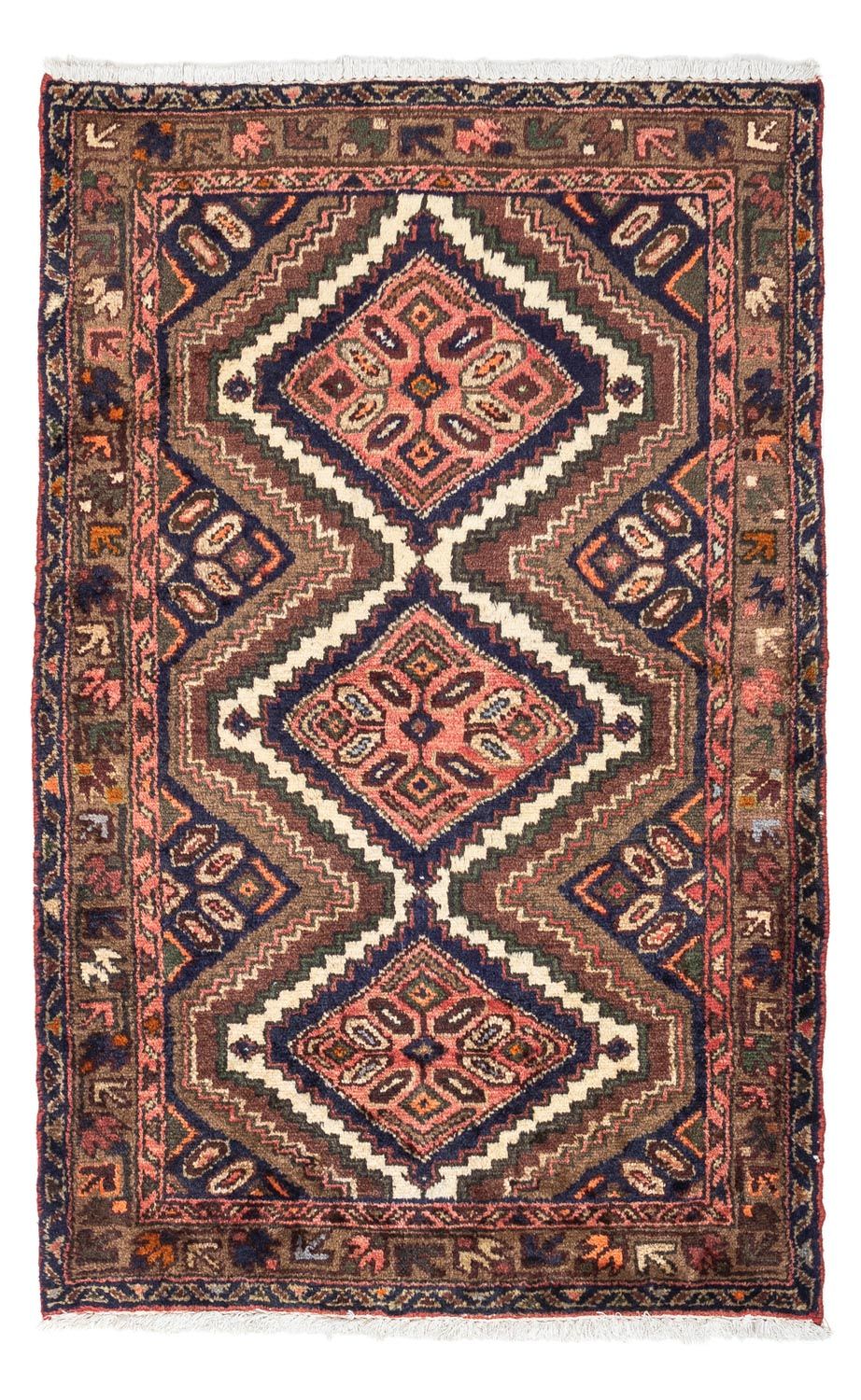 Alfombra persa - Nómada - 120 x 73 cm - rojo claro