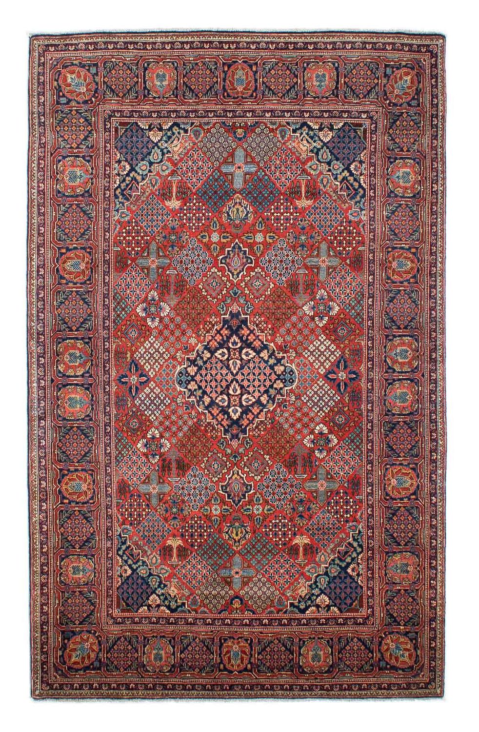 Alfombra persa - Keshan - 207 x 130 cm - marrón