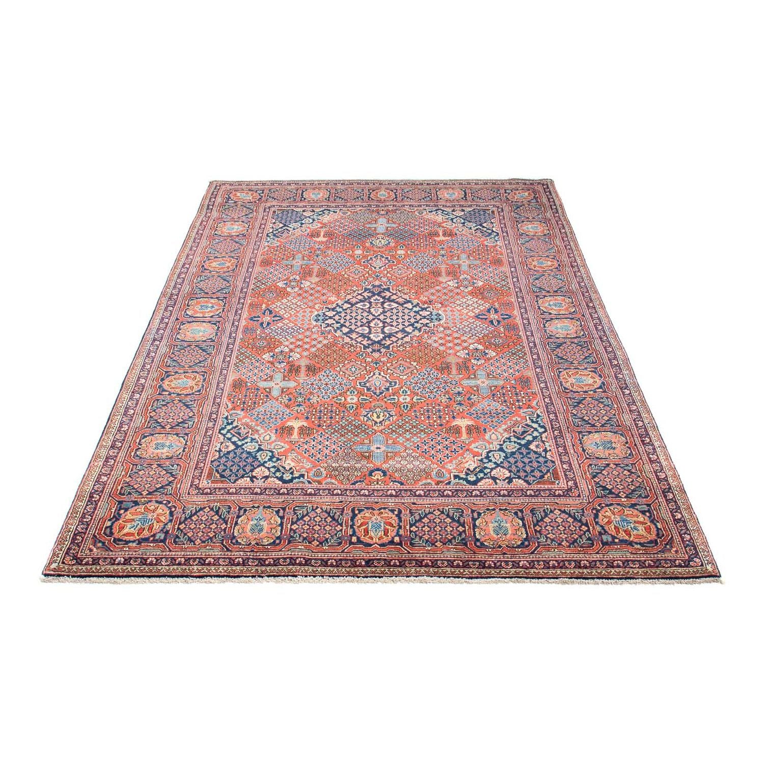 Alfombra persa - Keshan - 207 x 130 cm - marrón