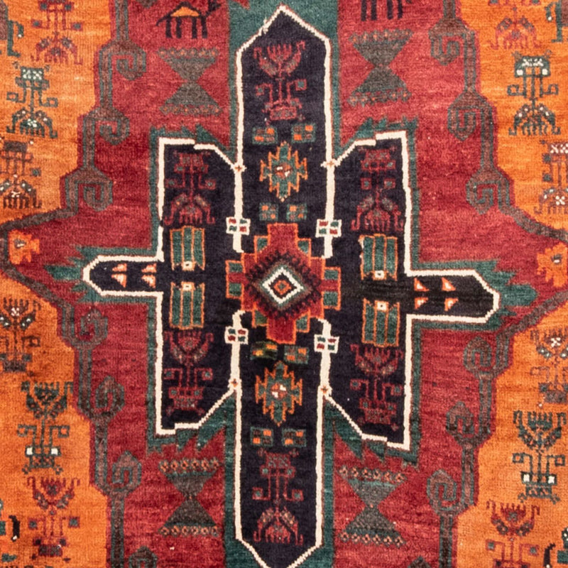 Alfombra de pasillo Alfombra persa - Nómada - 220 x 104 cm - naranja