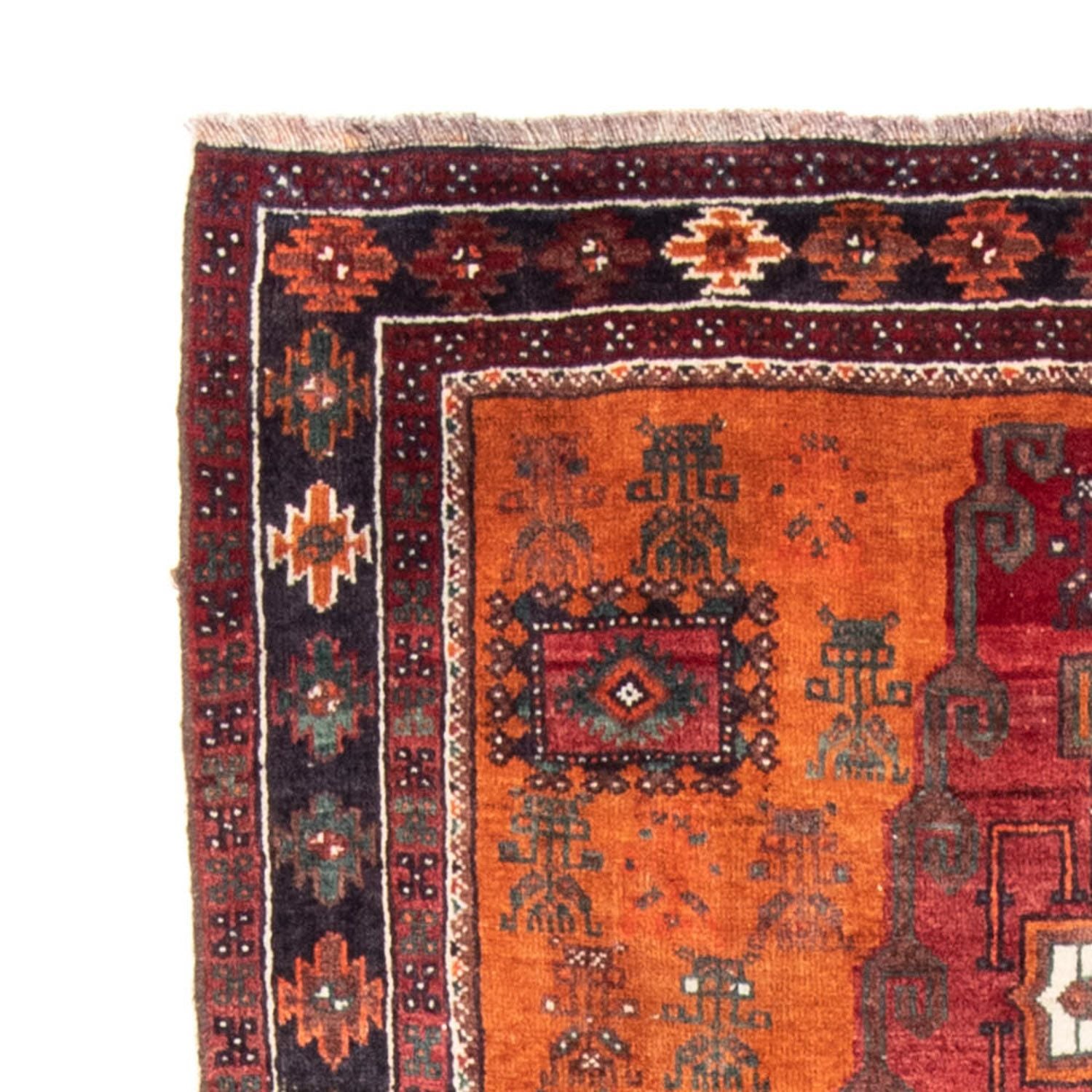 Alfombra de pasillo Alfombra persa - Nómada - 220 x 104 cm - naranja
