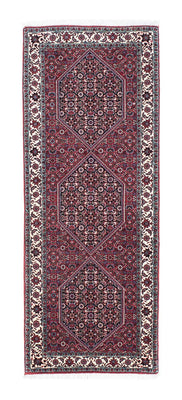 Alfombra de pasillo Alfombra persa - Bidjar - 198 x 73 cm - rojo oscuro