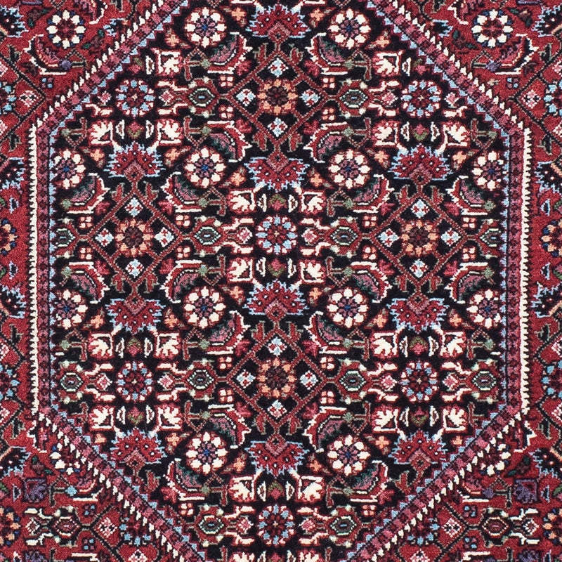 Alfombra de pasillo Alfombra persa - Bidjar - 198 x 73 cm - rojo oscuro