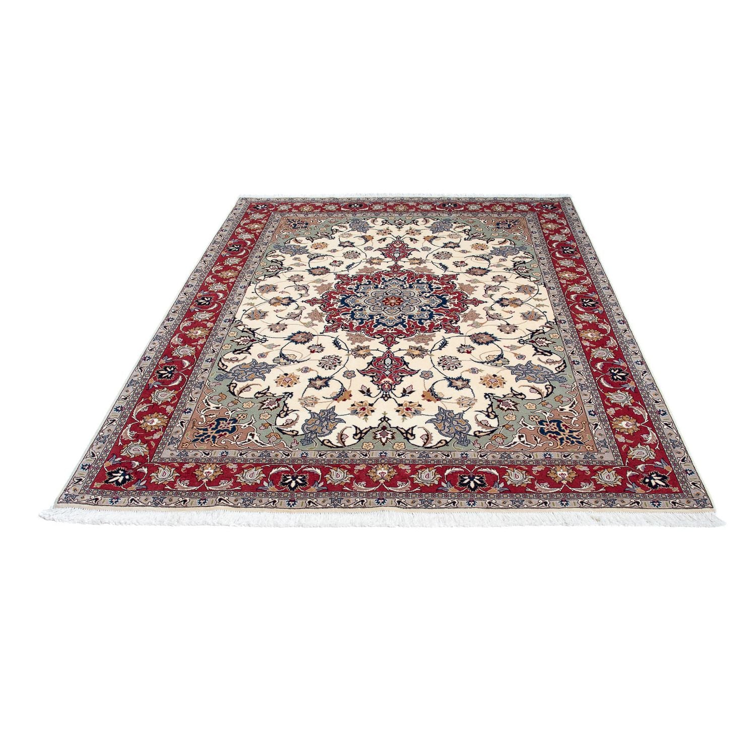 Alfombra Persa - Tabriz - Real - 206 x 154 cm - beige