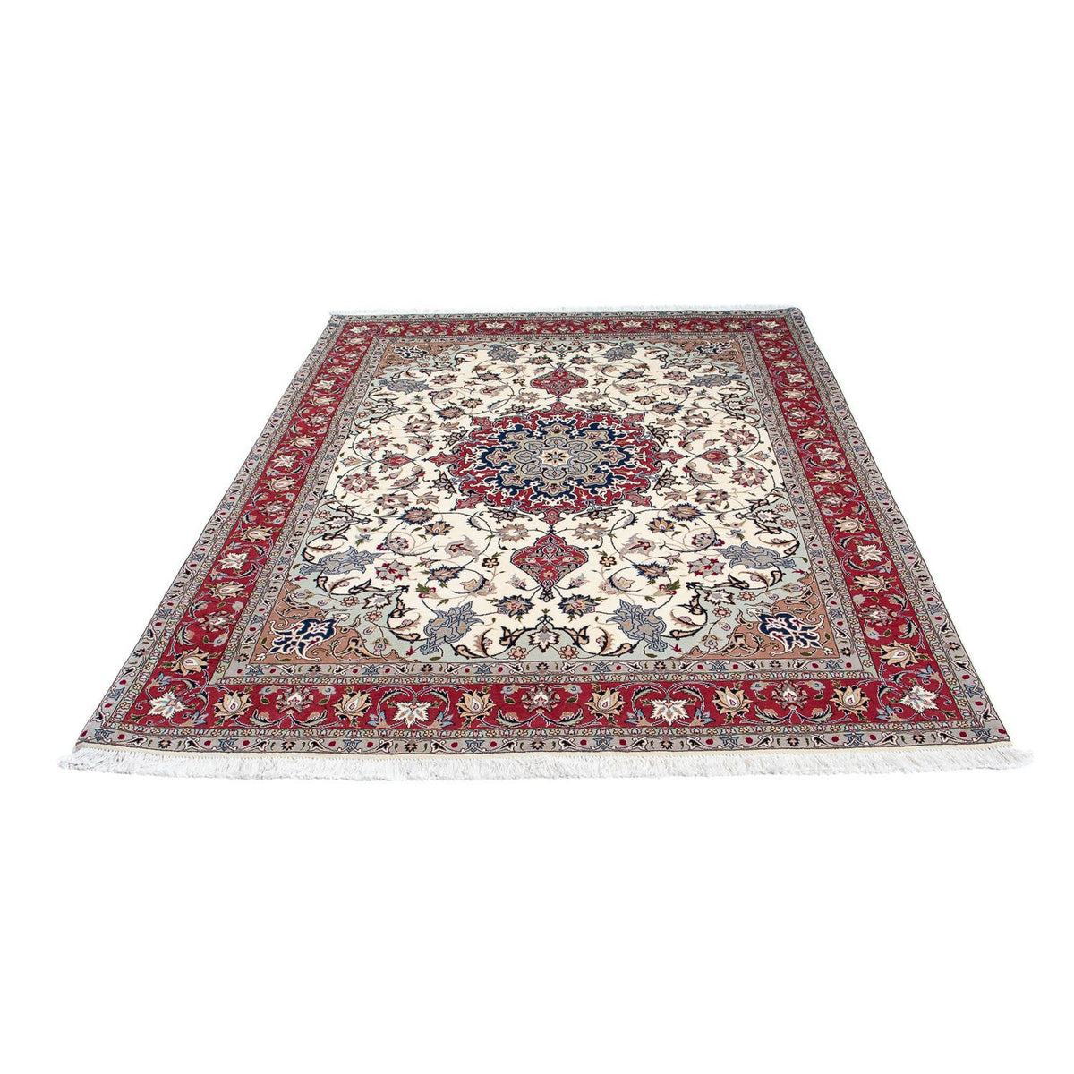 Alfombra Persa - Tabriz - Real - 202 x 156 cm - beige