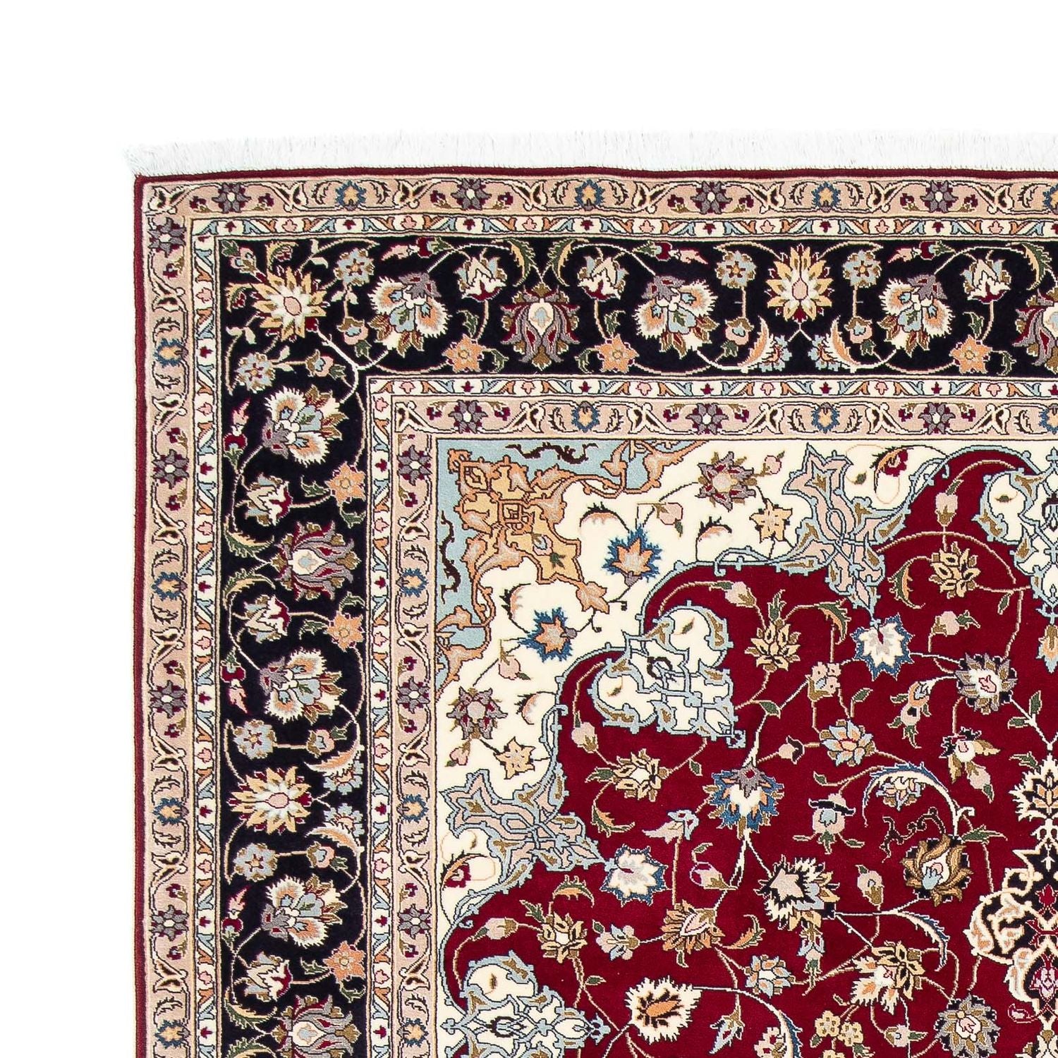 Alfombra Persa - Tabriz - Real - 305 x 205 cm - rojo oscuro