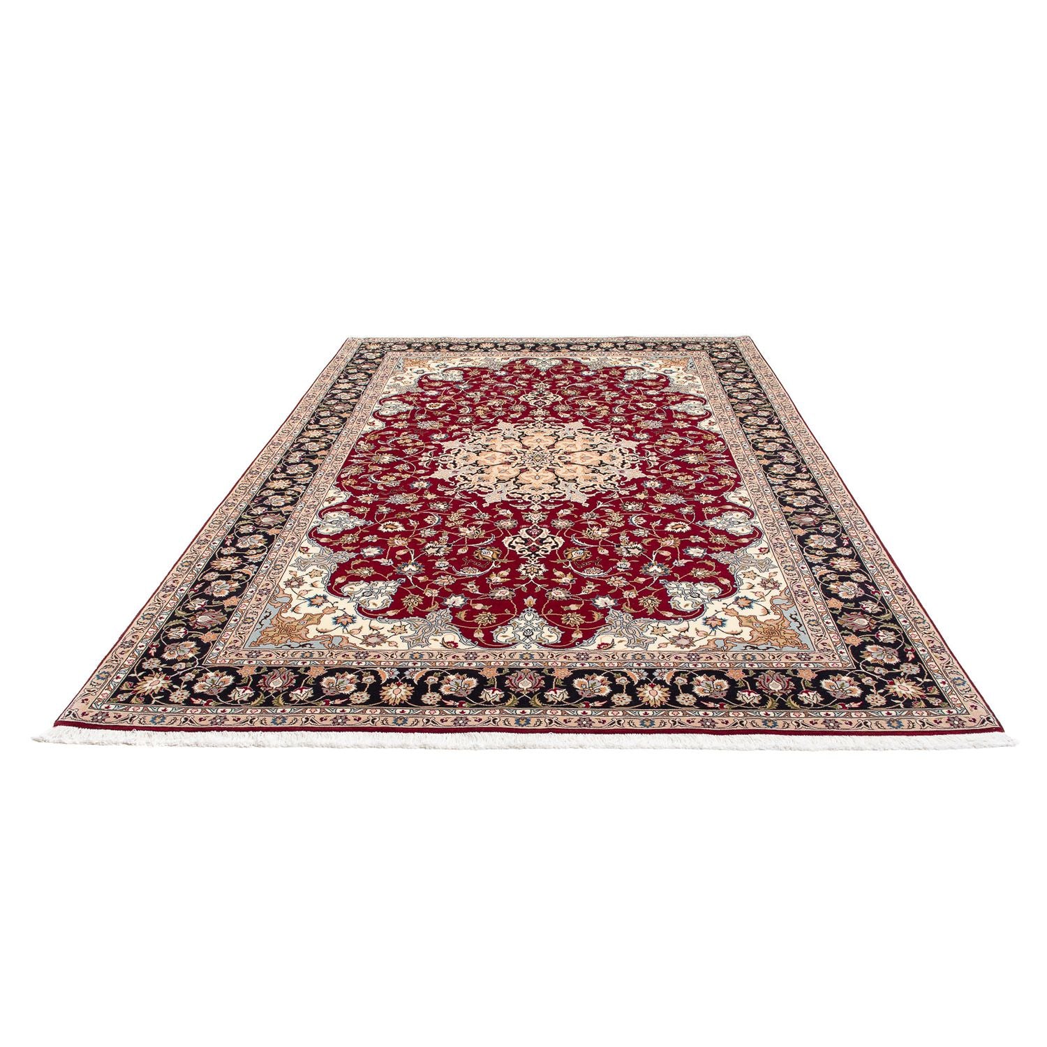 Alfombra Persa - Tabriz - Real - 305 x 205 cm - rojo oscuro