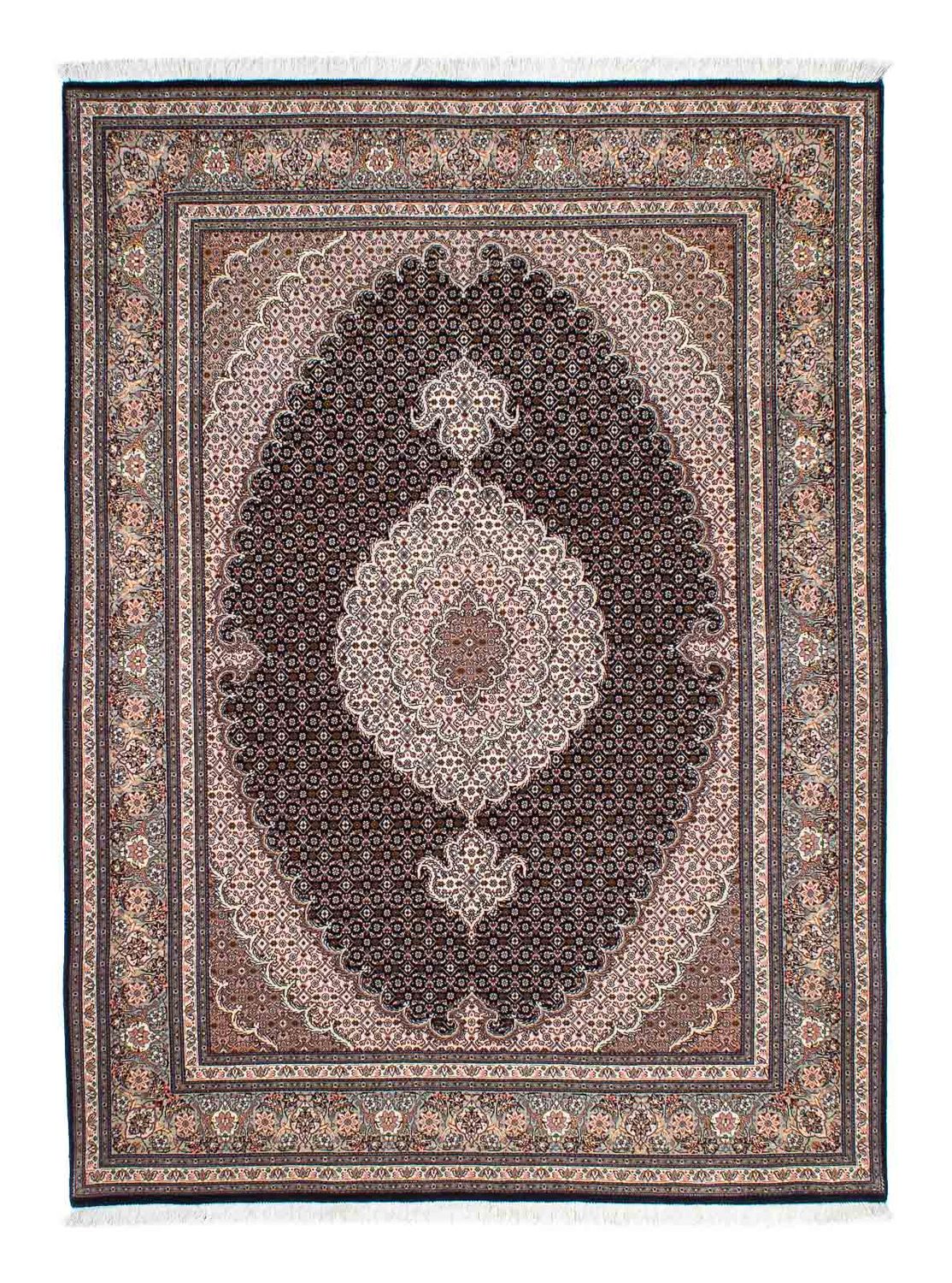 Alfombra Persa - Tabriz - Real - 208 x 150 cm - marrón claro