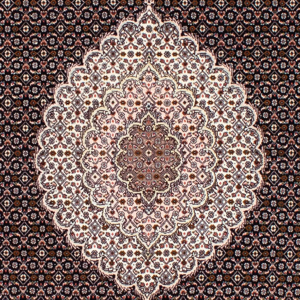 Alfombra Persa - Tabriz - Real - 208 x 150 cm - marrón claro