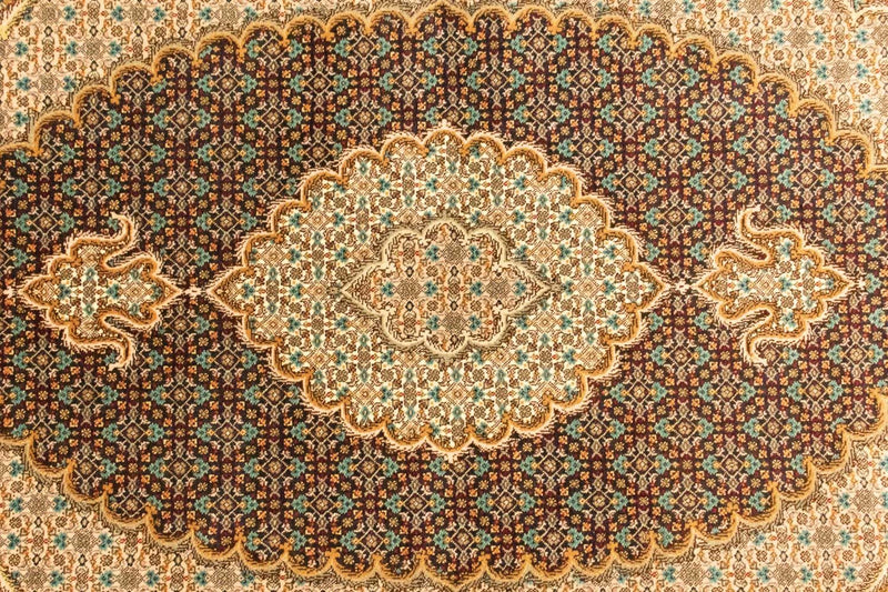 Alfombra Persa - Tabriz - Real - 155 x 102 cm - azul oscuro