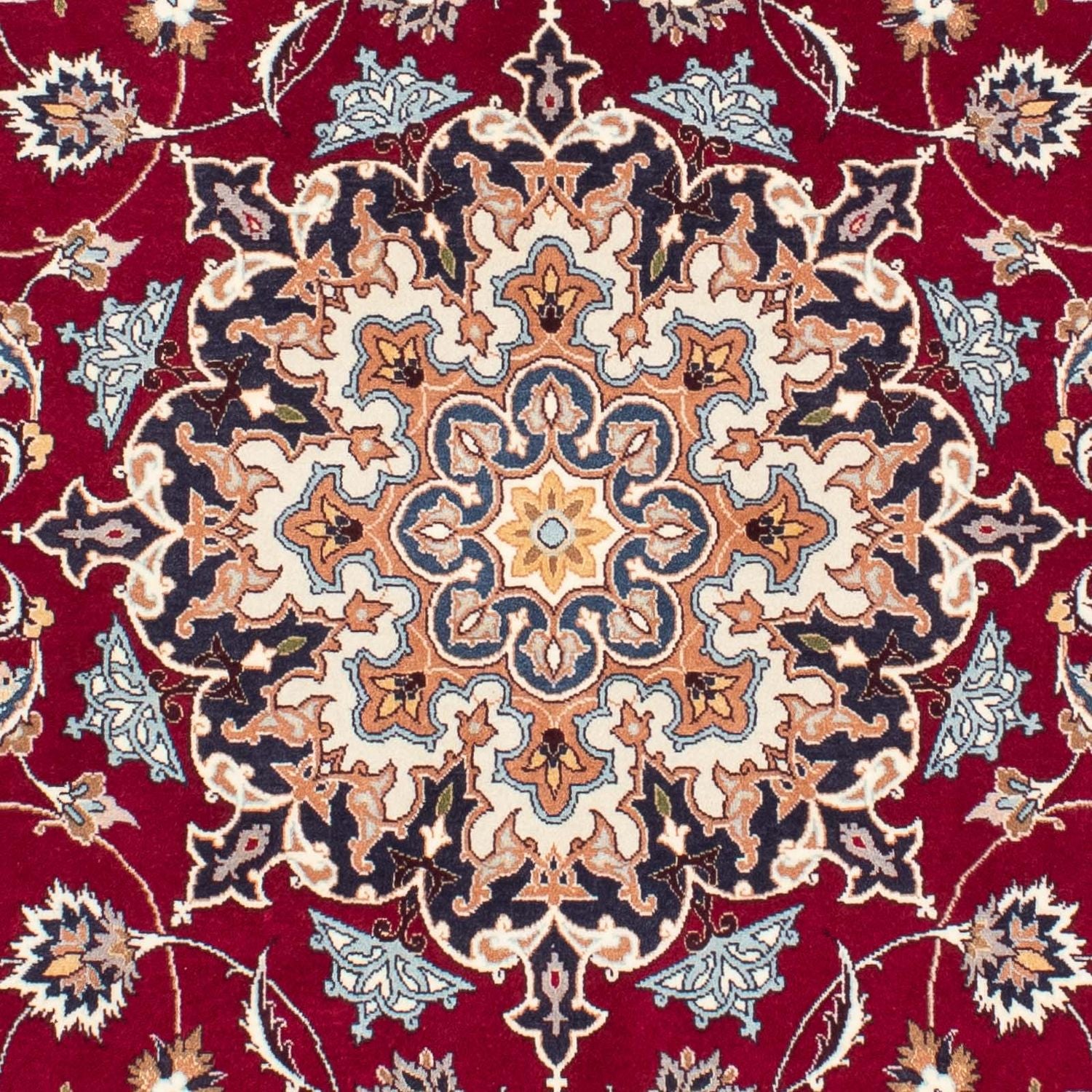 Alfombra Persa - Tabriz - Real - 207 x 153 cm - rojo oscuro