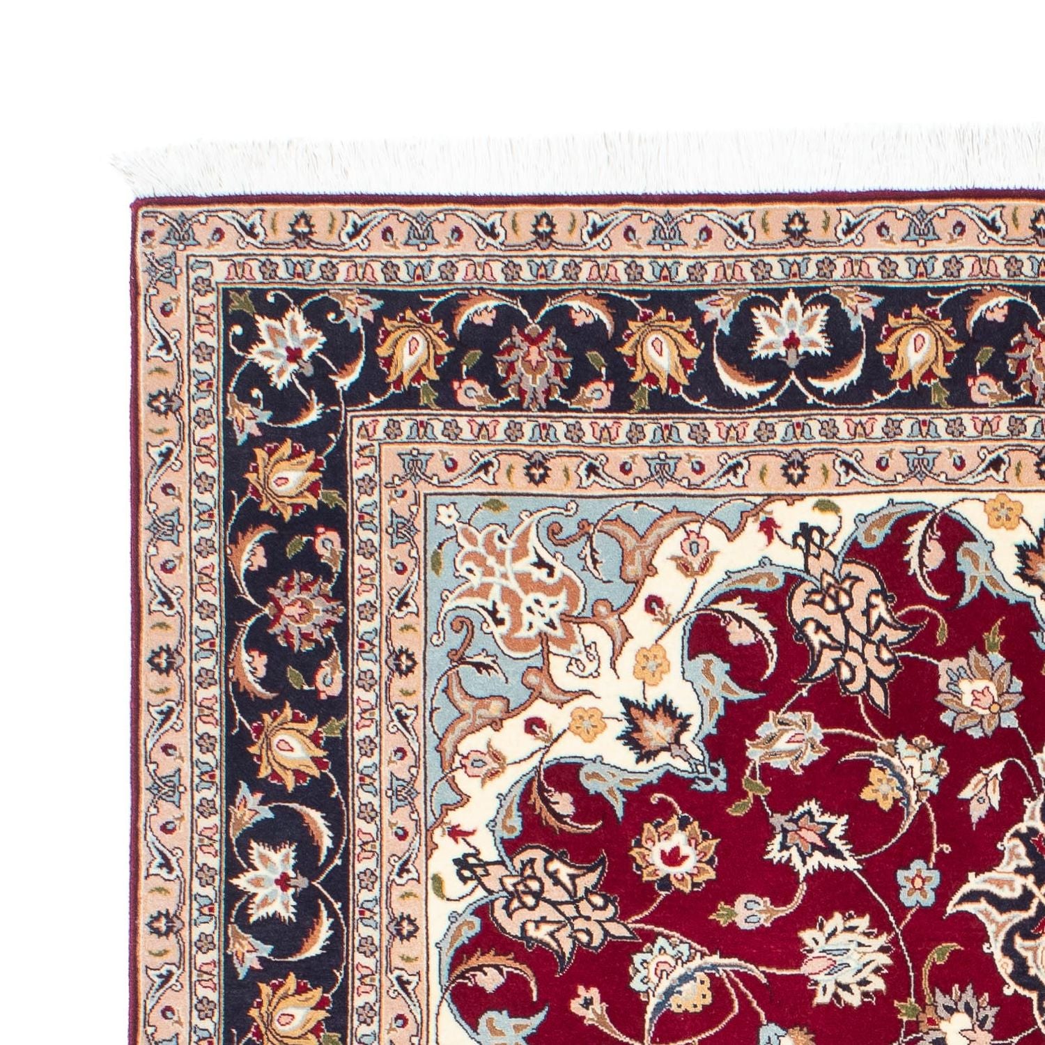 Alfombra Persa - Tabriz - Real - 207 x 153 cm - rojo oscuro