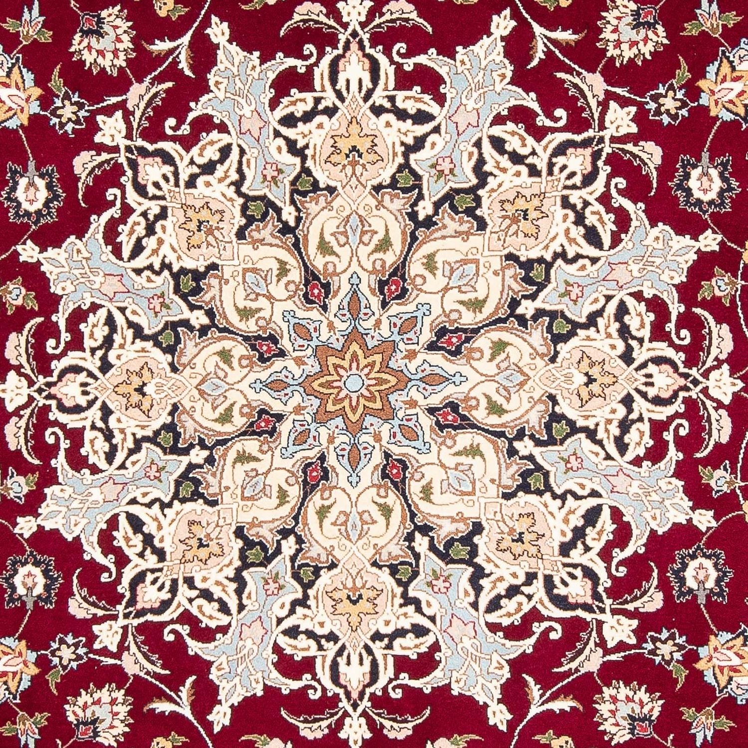 Alfombra Persa - Tabriz - Real - 302 x 203 cm - rojo oscuro