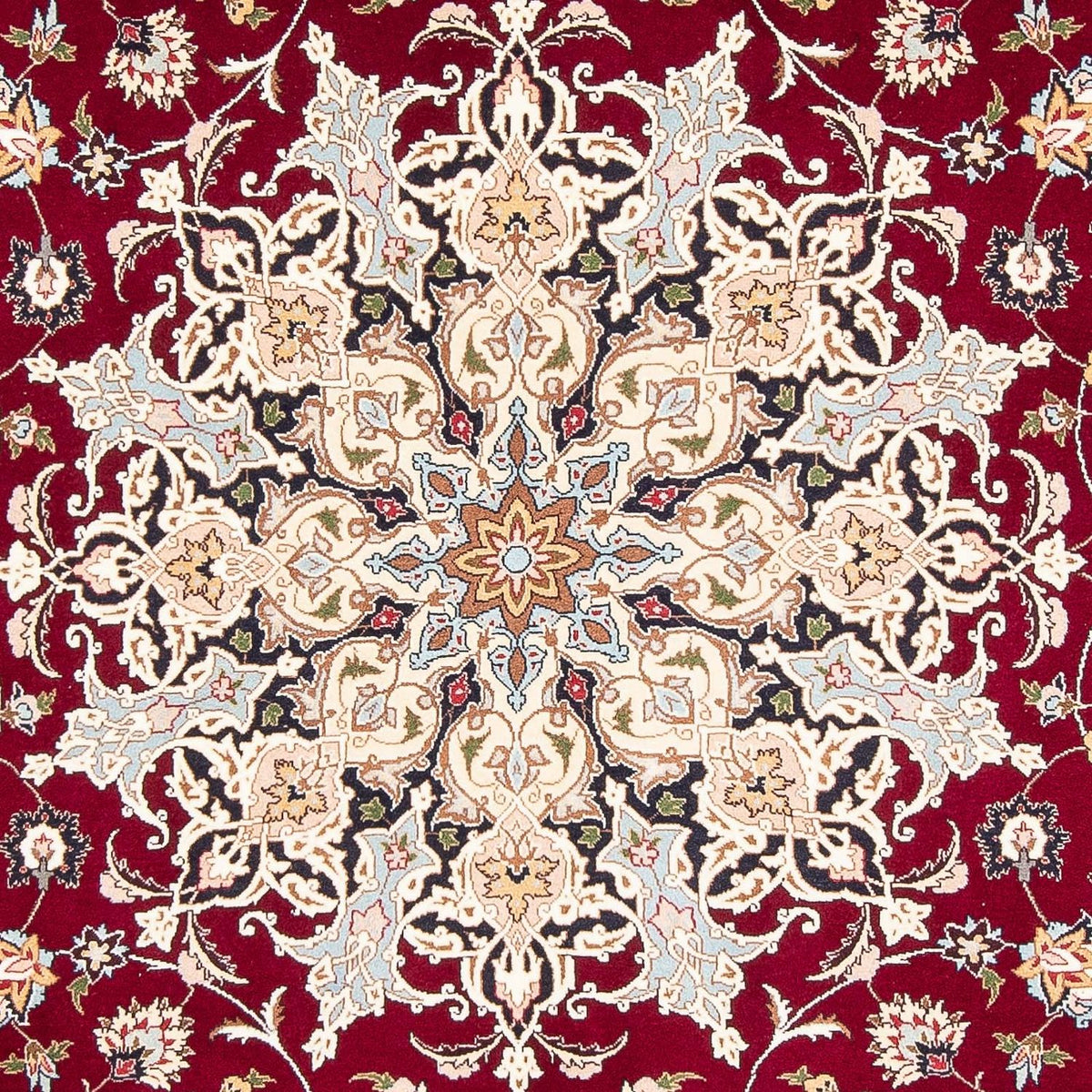 Alfombra Persa - Tabriz - Real - 302 x 203 cm - rojo oscuro