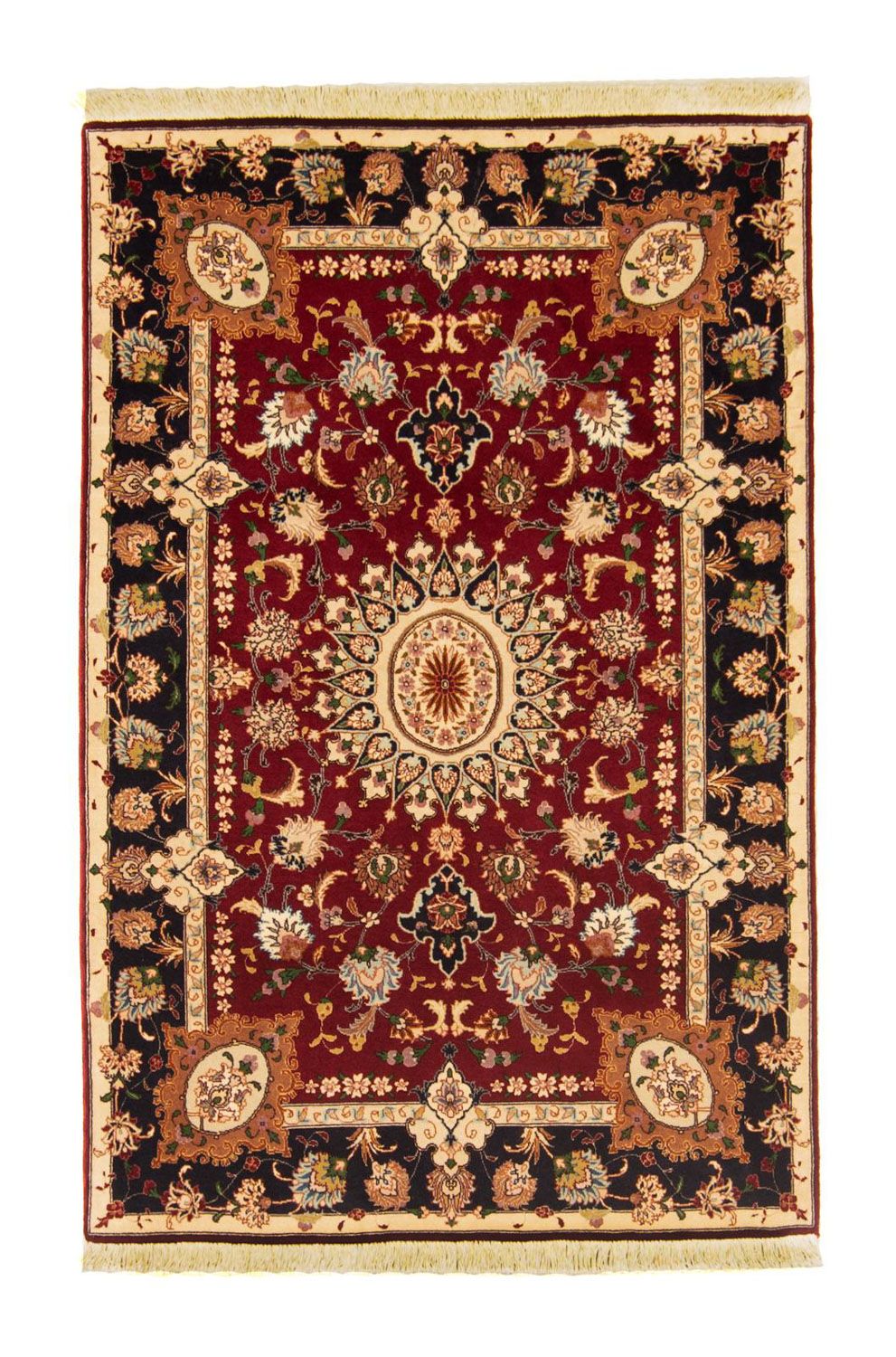 Alfombra Persa - Tabriz - Real - 154 x 102 cm - rojo