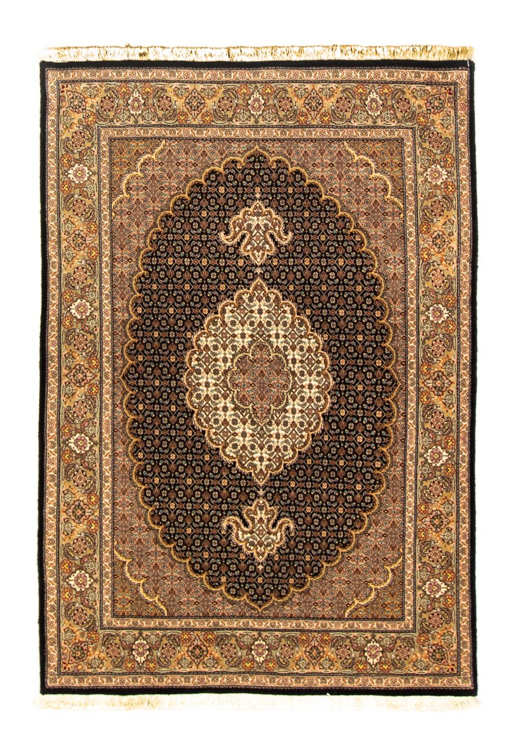 Alfombra persa - Tabriz - 145 x 104 cm - negro