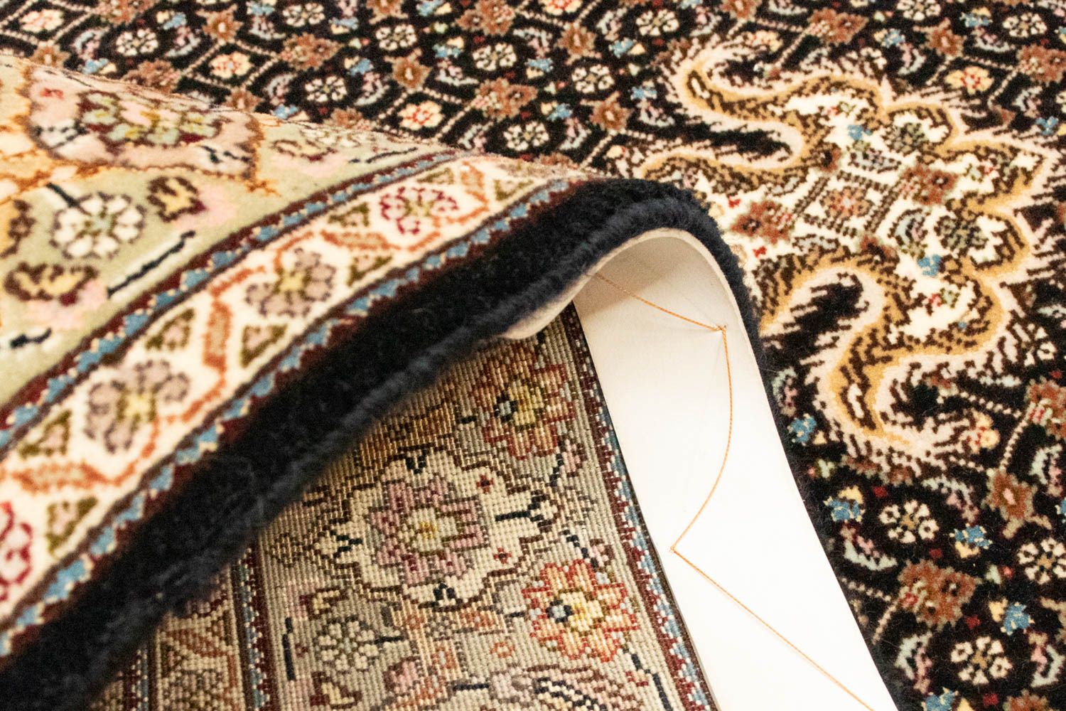 Alfombra persa - Tabriz - 145 x 104 cm - negro