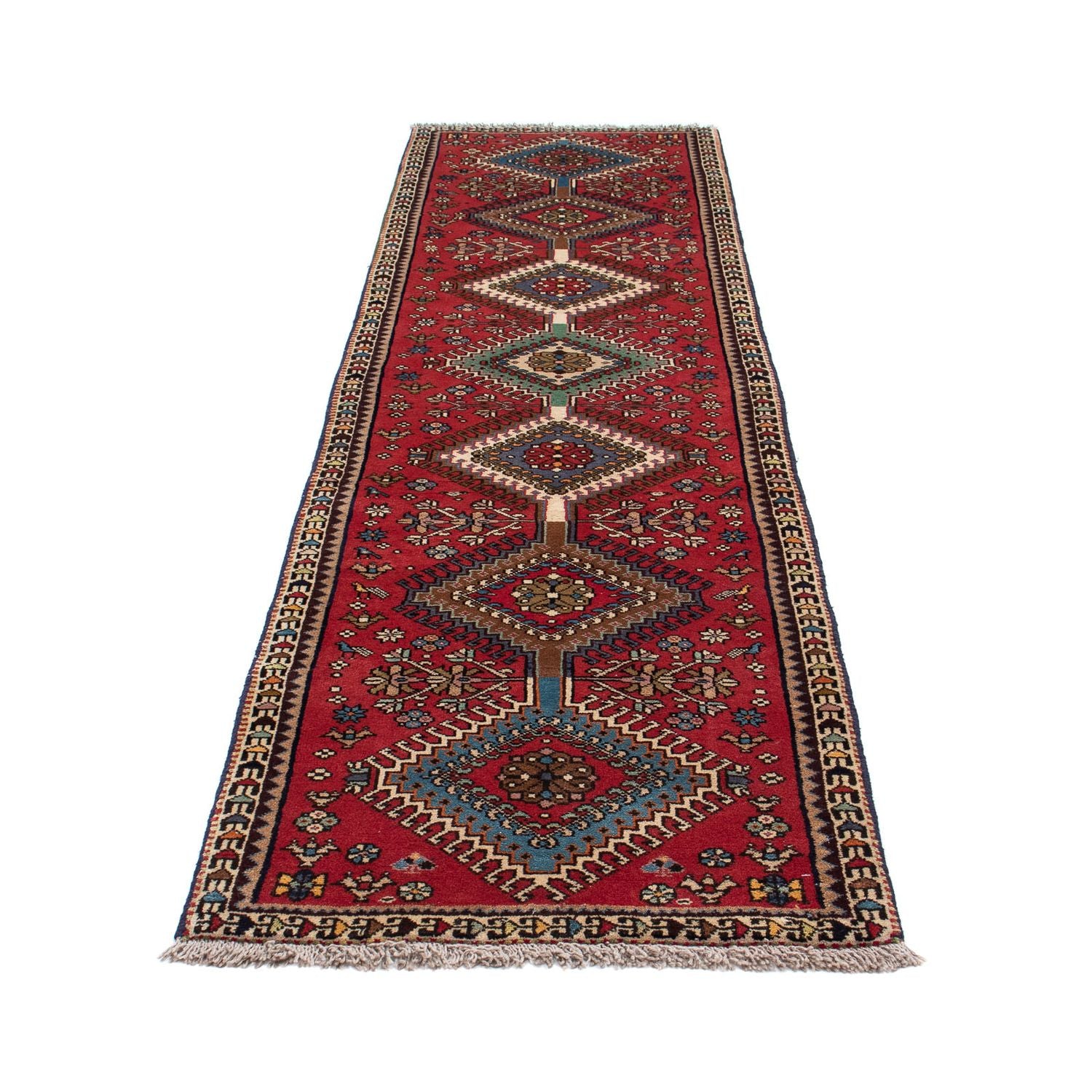 Alfombra de pasillo Alfombra persa - Nómada - 281 x 75 cm - rojo