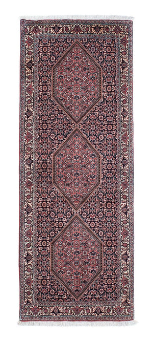 Alfombra de pasillo Alfombra persa - Bidjar - 202 x 75 cm - azul oscuro