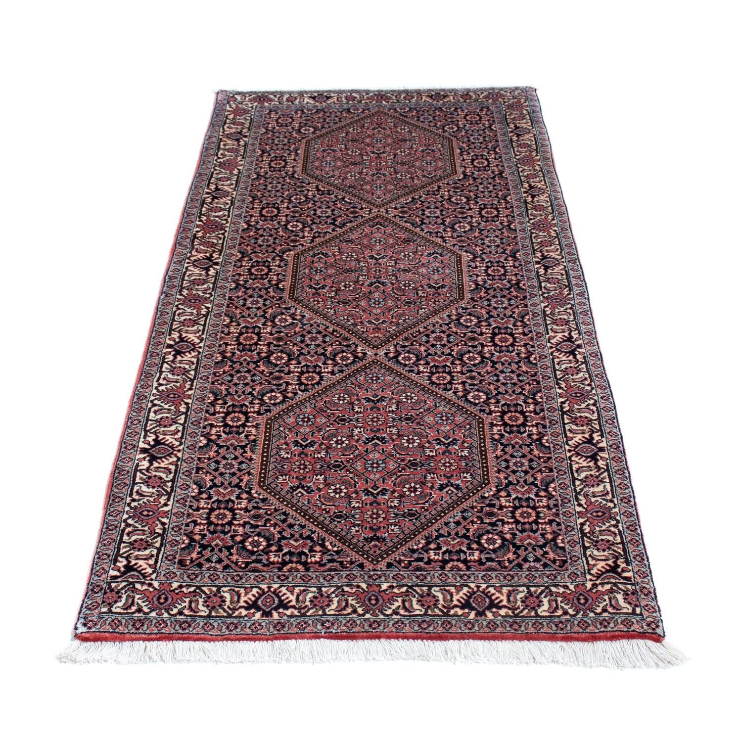 Alfombra de pasillo Alfombra persa - Bidjar - 202 x 75 cm - azul oscuro